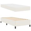 vidaXL Bettrahmen mit Matratze Creme 100 x 200 cm Stoff