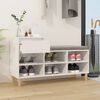 vidaXL Schuhregal Hochglanz-Wei&szlig; 102x36x60 cm Holzwerkstoff
