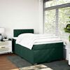 vidaXL Boxspringbett mit Matratze Dunkelgr&uuml;n 120x200 cm Samt