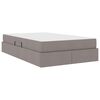 vidaXL Aufbewahrungsbett mit Matratze Taupe 120 x 190 cm Polyester