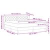 vidaXL Boxspringbett mit Matratze Dunkelblau 160 x 200 cm Samt