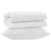 vidaXL Bettdecken Set mit Kissen 2 pcs Wei&szlig; Mikrofaser