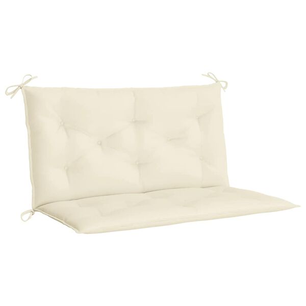 vidaXL Gartenbank-Auflage Cremewei&szlig; 100x(50+50)x7 cm Oxford-Gewebe