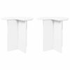 vidaXL Beistelltisch 2 pcs Wei&szlig; &Oslash; 39 x 38 cm Holzwerkstoff