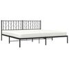 vidaXL Bettgestell mit Kopfteil Metall Schwarz 200x200 cm