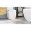 vidaXL Rutschfeste Badematte mit Toilettenausschnitt Creme 50 x 50 cm