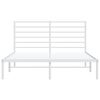 vidaXL Bettgestell mit Kopfteil Metall Wei&szlig; 140x190 cm