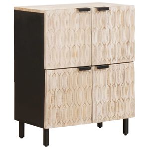 vidaXL Sideboard Wei&szlig;e gewaschene Oberfl&auml;che 60 x 33 x 75 cm