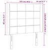 vidaXL LED Kopfteil Schwarz 103x16x118/128 cm Samt