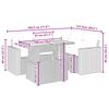 vidaXL 5-tlg. Garten-Sofagarnitur mit Kissen Beige Poly Rattan