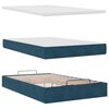 vidaXL Ottoman-Bett mit Matratzen Dunkelblau 120x190 cm Samt