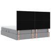 vidaXL Aufbewahrungsbett mit Matratze Hellgrau 180 x 200 cm Polyester