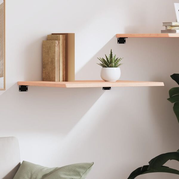 vidaXL Wandregal 60x60x2 cm Massivholz Eiche Unbehandelt