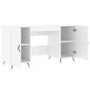 vidaXL Schreibtisch Hochglanz-Wei&szlig; 140x50x75 cm Holzwerkstoff