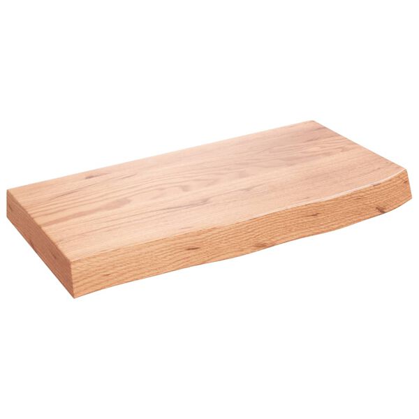 vidaXL Wandregal Hellbraun 60x30x(2-6) cm Massivholz Eiche Behandelt
