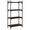 vidaXL B&uuml;cherregal 4 B&ouml;den Braun Eiche-Optik 60x30x120cm Holzwerkstoff
