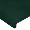 vidaXL Kopfteil mit Ohren Dunkelgr&uuml;n 93x23x78/88 cm Samt