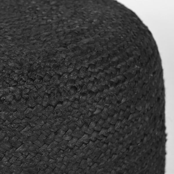 LABEL51 Pouf Jute 50x35 cm Schwarz