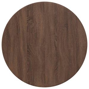 vidaXL Tischplatte &Oslash; 70 x 1,5 cm Rund Holzwerkstoff Braun Eichen-Optik