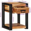 vidaXL Nachttisch Braun 40 x 35 x 50 cm Massivholz Akazie