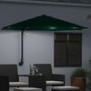 vidaXL Garten-Sonnenschirm Gr&uuml;n 248 x 248 x 148 cm Polyester und Stahl