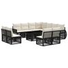 vidaXL Gartensofa-set 12 stk. Schwarz und Cremewei&szlig; Poly-Rattan