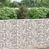 vidaXL Gabionen-Hochbeet Trapezform Verzinkter Stahl 80x20x100 cm