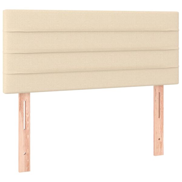 vidaXL LED Kopfteil Creme 100x5x78/88 cm Stoff