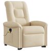 vidaXL Massagesessel mit Aufstehhilfe Creme Stoff