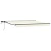 vidaXL Manueller Markisenrahmen mit LEDs Creme und Anthrazit 4 &times; 3,5 m