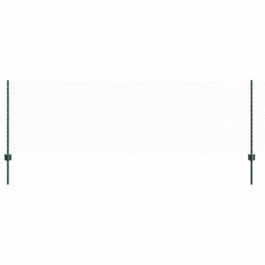 vidaXL Sechseckzaun mit Pfosten 10 x 0,8 m PVC-beschichteter Stahl