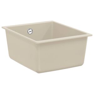 vidaXL Waschbecken 80% Quarz und 20% Harz 370 x 460 mm Beige
