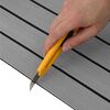 vidaXL Bootsmatte Gestreift Hellgrau mit Schwarz 240 x 60 x 0,5 cm EVA