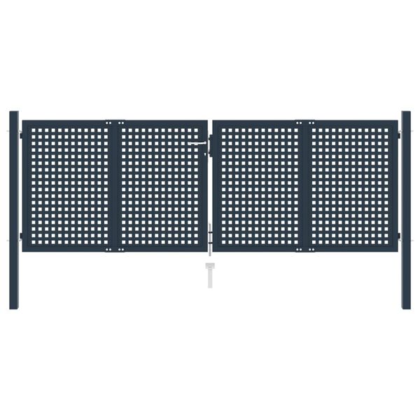 vidaXL Zauntor Anthrazit 306x150 cm Stahl