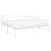 vidaXL Ausziehsofa Bettgestell Wei&szlig; Metall 90x200 cm