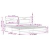 vidaXL Metallbett ohne Matratze Braun Eichen-Optik 200x200 cm