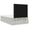 vidaXL Ottoman-Bett mit Matratzen Hellgrau 120x190 cm Samt
