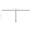 vidaXL Markise Manuell Einziehbar mit LED 600x300 cm Orange Braun