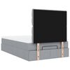 vidaXL Ottoman-Bett mit Matratze Hellgrau 120x190 cm Stoff