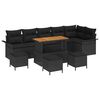 vidaXL Garten-Sofa-Set 10 stk. 9-Sitzanzahl Schwarz
