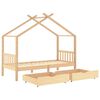 vidaXL Kinderbett mit Schubladen Massivholz Kiefer 90x200 cm