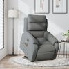 vidaXL Elektrischer Massagesessel mit Aufstehhilfe Dunkelgrau Stoff