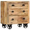 vidaXL Seitenschrank Braun 70 x 38 x 63 cm Massivholz Mango