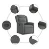 vidaXL Relaxsessel mit Aufstehhilfe Dunkelgrau Stoff
