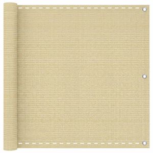 vidaXL Balkonsichtschutz Beige 75 x 800 cm HDPE und Aluminium