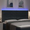 vidaXL LED Kopfteil Dunkelgrau 200 cm Kunstleder