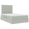 vidaXL Bett mit Stauraum und LED mit LED Hellgrau 120 x 200 cm Samt