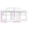vidaXL Party-Zelt Orange 292 x 580 x 315 cm Oxford-Stoff