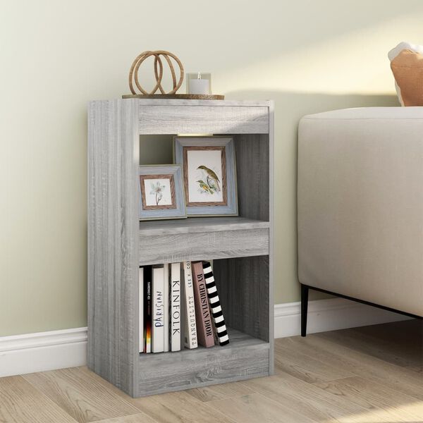 vidaXL B&uuml;cherregal/Raumteiler Grau Sonoma 40x30x72 cm