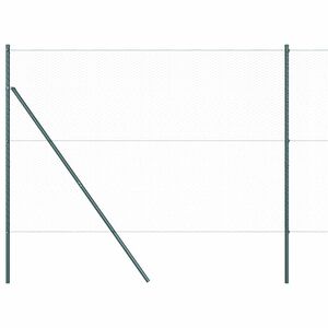 vidaXL Bodenmontierter Sechseckzaun 10 x 1,5 m PVC-beschichteter Stahl